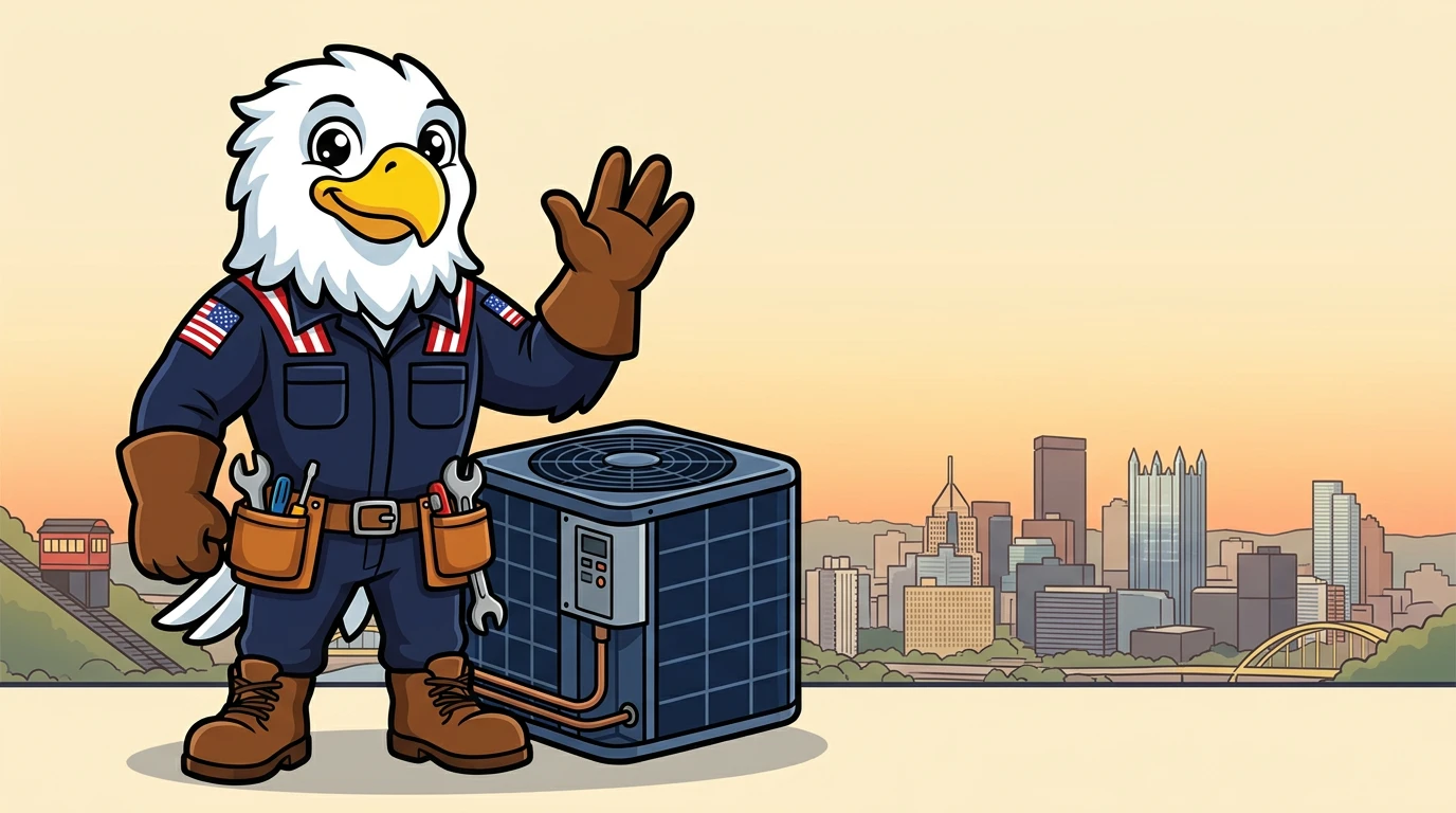 Liberty Heating & Cooling HVAC service area in Pittsburgh, PA